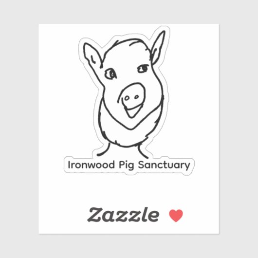 Ironwood Pig Sanctuary Logo Sticker (Vel)