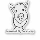 Ironwood Pig Sanctuary Logo Sticker (Voorkant)
