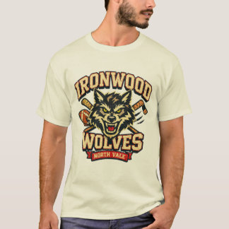 Ironwood Wolves North Vale  Vintage Varsity ontwer T-shirt