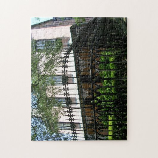 Ironwork of Southern Mansion in Savannah GA Legpuzzel (Verticaal)