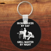 Ironworker By Day Grill Master By Night BBQ Sleutelhanger (Voorkant)