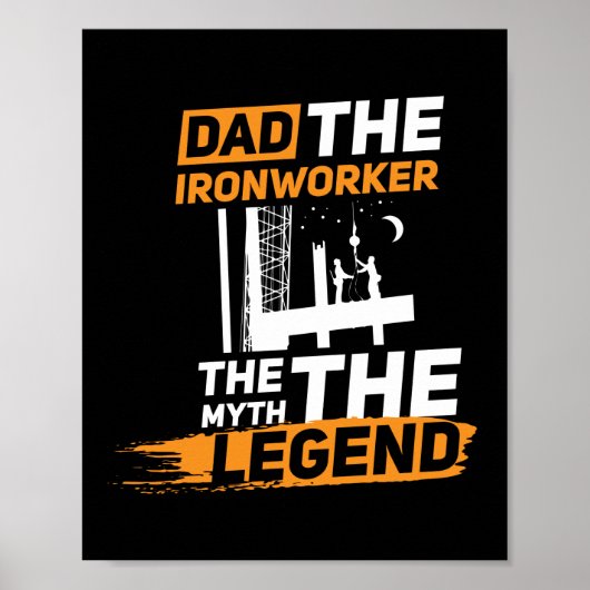 Ironworker Pa Constructie Lasser Vaderdag Poster (Voorkant)