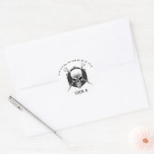 IRONWORKER SKULL Local 8 Ronde Sticker (Envelop)