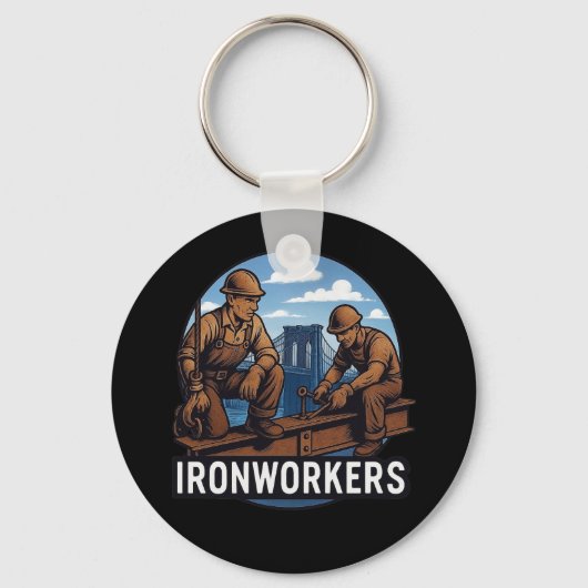 Ironworkers / Bridge Builders and Skyscrapers Sleutelhanger (Voorkant)