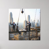 Ironworkers lunchen bij de 32 verdiepingen tellend canvas afdruk (Voorkant)