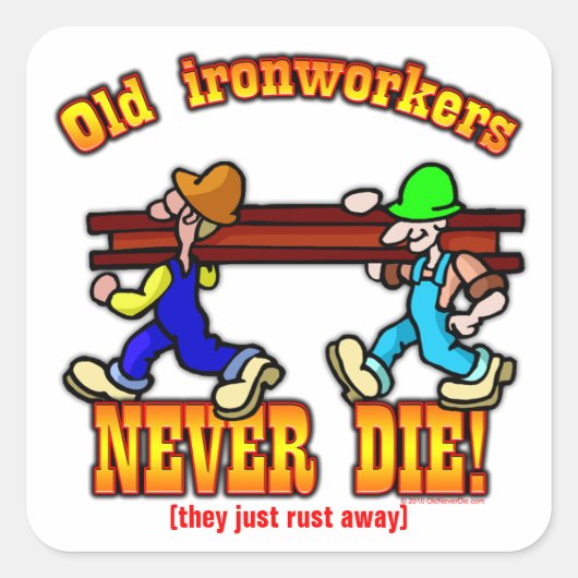 Ironworkers Vierkante Sticker (Voorkant)