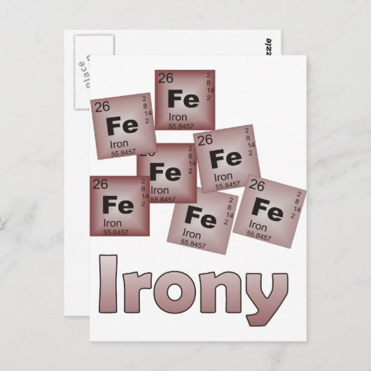 Irony Briefkaart (Voorkant / Achterkant)