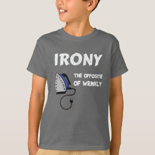 Irony de tegenovergestelde van kreukvrij t-shirt