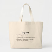 Irony Definition Grote Tote Bag (Voorkant)