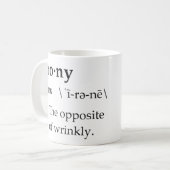 Irony Definition the tegengesteld of Wrinkly Koffiemok (Voorkant links)