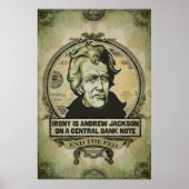 Irony is Jackson op een druk op een centrale bank Poster (Voorkant)