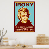Irony is Jackson op een Poster van de Centrale Ban (Keuken)