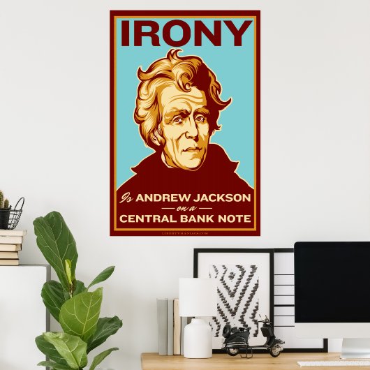 Irony is Jackson op een Poster van de Centrale Ban (Thuiskantoor)