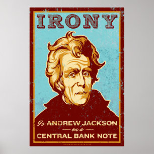 Irony is Jackson op een Poster van de Centrale Ban