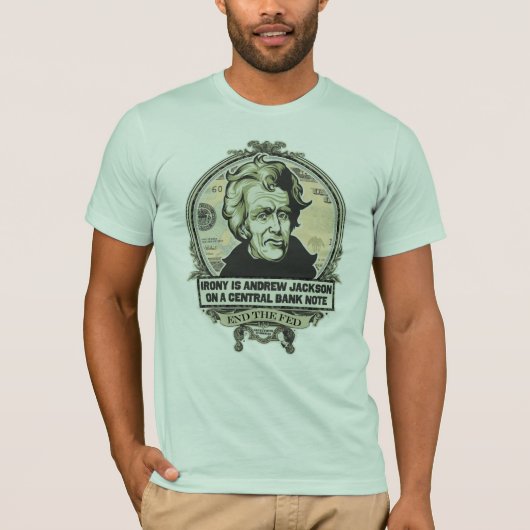 Irony is Jackson op een Shirt van de Centrale Bank (Voorkant)