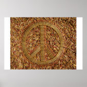 Irony, peace sign, bullets, ammunition poster (Voorkant)