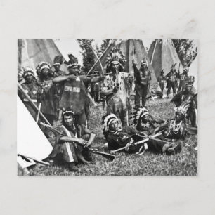 Iroquois Camp Scene in Quebec Briefkaart