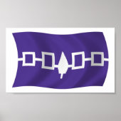 Iroquois Confederacy Flag Poster Print (Voorkant)