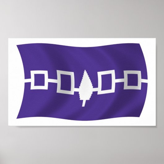 Iroquois Confederacy Flag Poster Print (Voorkant)