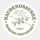 Iroquois Confederacy (Haudenosaunee) Ronde Sticker (Voorkant)