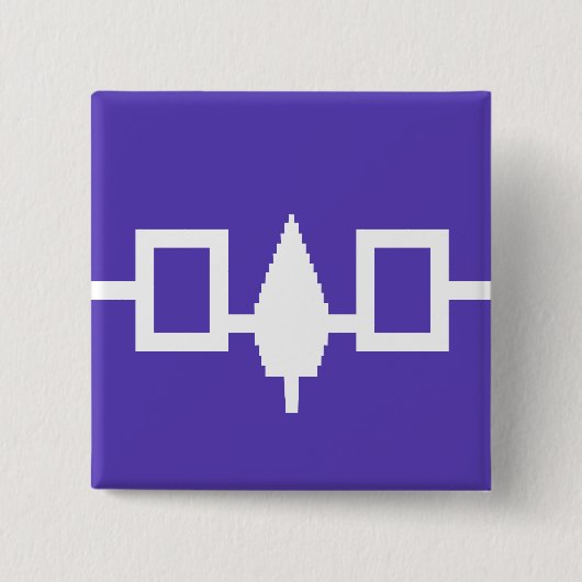 Iroquois Confederacy Vierkante Button 5,1 Cm (Voorkant)