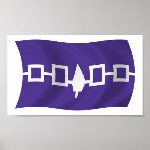 Iroquois Confederatie Vlag Poster Print