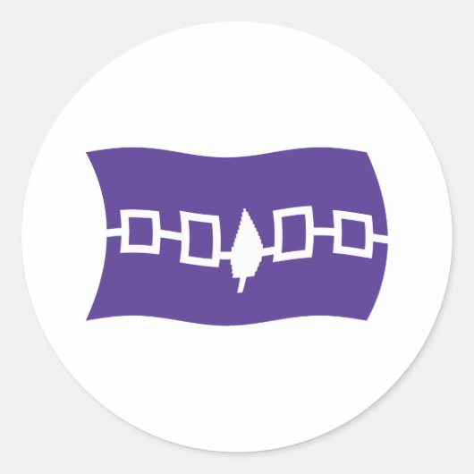 Iroquois Confederatie Vlag Sticker (Voorkant)