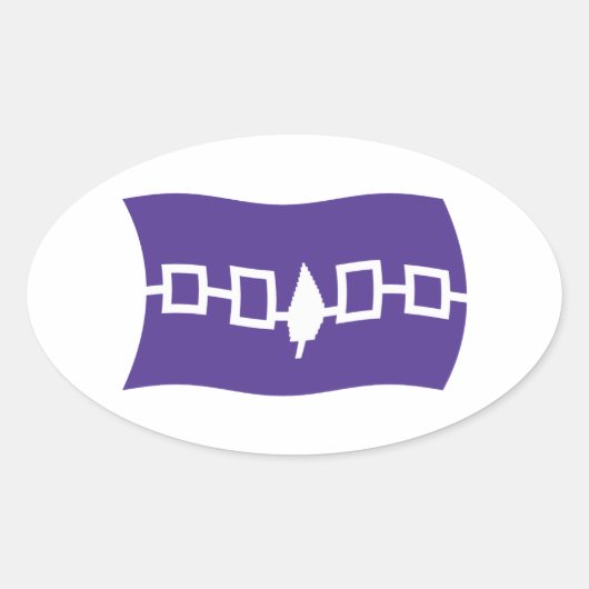 Iroquois Confederatie Vlag Sticker (Voorkant)