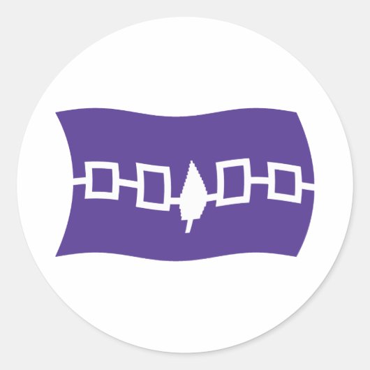 Iroquois Confederatie Vlag Sticker (Voorkant)