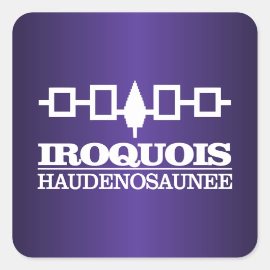 Iroquois (Haudenosaunee) Vierkante Sticker (Voorkant)