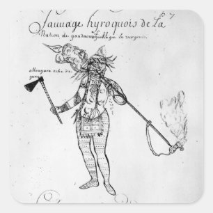 Iroquois Indian of Canada Vierkante Sticker