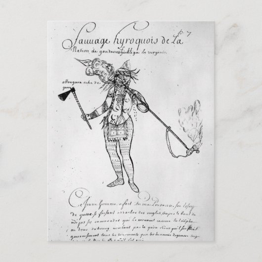 Iroquois Indiër van Canada Briefkaart (Voorkant)