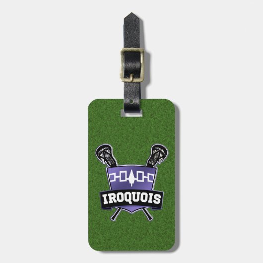 Iroquois Lacrosse Bagagelabel Sjabloon (Voorkant verticaal)