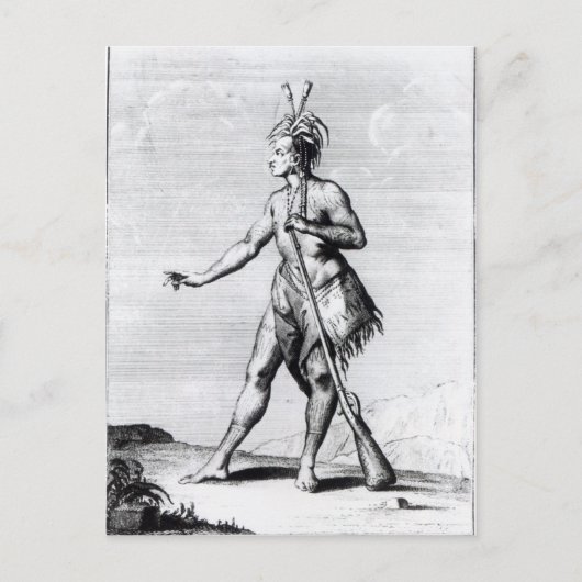 Iroquois Man, inwoner van Canada Briefkaart (Voorkant)