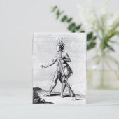 Iroquois Man, inwoner van Canada Briefkaart (Staand voorkant)