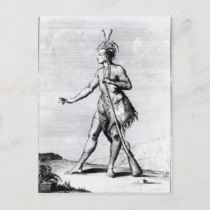 Iroquois Man, inwoner van Canada Briefkaart