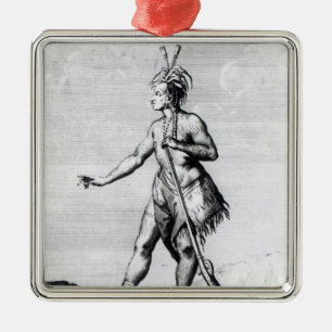 Iroquois Man, inwoner van Canada Metalen Ornament