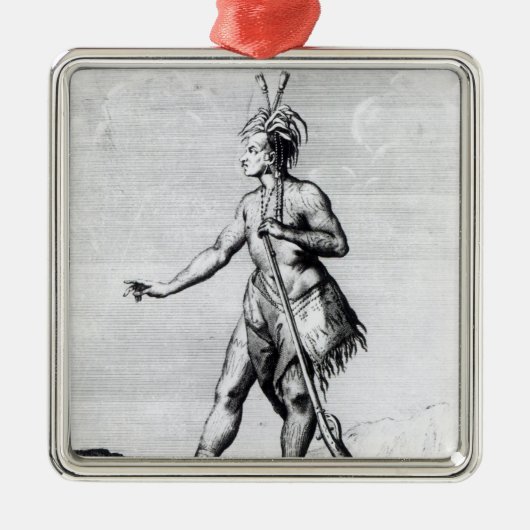 Iroquois Man, inwoner van Canada Metalen Ornament (Voorkant)