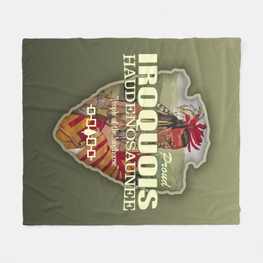 Iroquois (pijlpunt) fleece deken (Voorkant (Horizontaal))