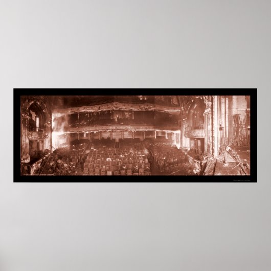 Iroquois Theater Fire Foto 1903 Poster (Voorkant)