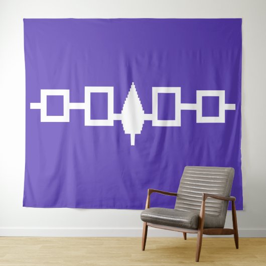Iroquois vlag Wampum riem Wandkleed (In Situ (horizontaal))