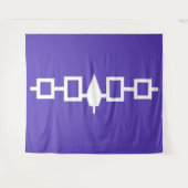 Iroquois vlag Wampum riem Wandkleed (Voorkant (horizontaal))