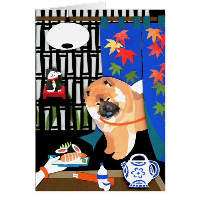 IRRASHAIMASE Chow papercut (Voorkant)