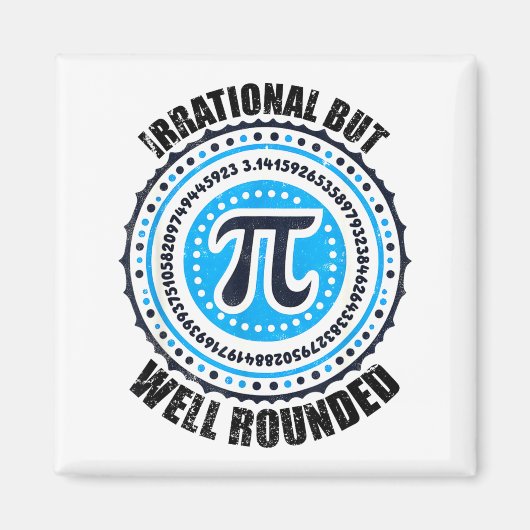 Irrationaal Maar Wel Rond 3,14 Pi Nummer Symbool M Magneet (Voorkant)