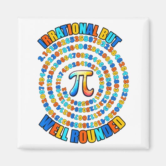 Irrationaal Maar Wel Rond 3.14 Pi Nummer Symbool M Magneet (Voorkant)