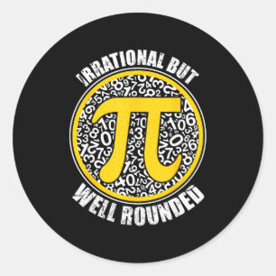 Irrationaal Maar Wel Rond 3.14 Pi Nummer Symbool M Ronde Sticker