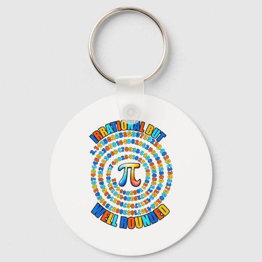 Irrationaal Maar Wel Rond 3.14 Pi Nummer Symbool M Sleutelhanger (Voorkant)