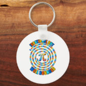Irrationaal Maar Wel Rond 3.14 Pi Nummer Symbool M Sleutelhanger (Voorkant)