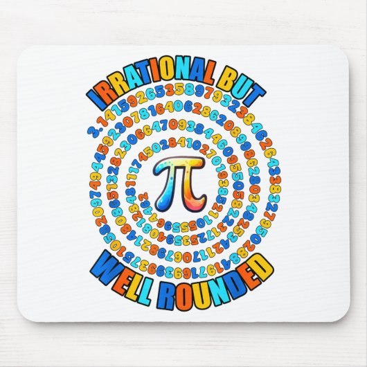 Irrationaal maar wel rond 3,14 Pi-nummersymbool Ma Muismat (Voorkant)