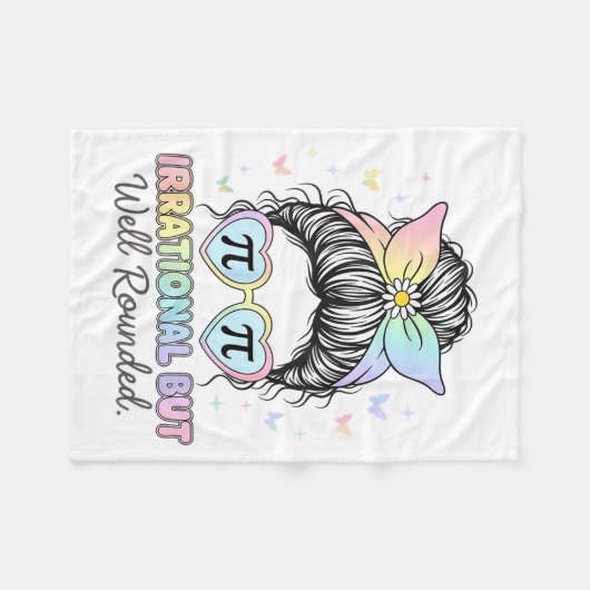 Irrational But Well Round Pi Number Math Teacher M Fleece Deken (Voorkant (Horizontaal))